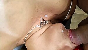 wife gets cum facial