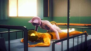 Mew and Gepard engage in intense furry sex