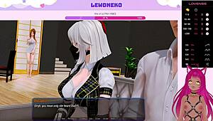 Vtuber Lewdneko Plays Harem Hotel Part 22 With Maid BDSM And Orgasm