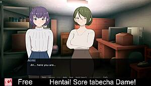Hentai game features anime character in erotic adventure.