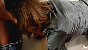 French Amateur In Green Leather Pants Red Satin Bodysuit Heels Doggy Style Pov Ass Licking Blowjob Spanking!