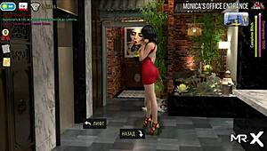 Secretary's Panties Color Revealed In Hentai Game