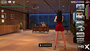 Secretary's Panties Color Revealed In Hentai Game