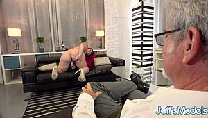 Beautiful Fat Chick Alexisabuse MASTURBATES Hard in Front of an Old Man