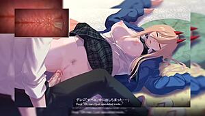 chainsaw man - denji finally stops bein dumb and bangs power hard