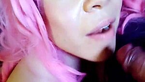 swallowing big cocks is her thing