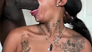 sexy chick does interview then deep throats bbc