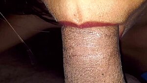 samlingsvideo av sug og sæd i munnen