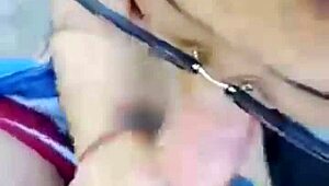 Chubby amateur engages in outdoor activities with sharing and masturbation