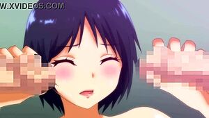 Passionate Blowjob Compilation With Big Tits In Hentai