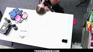 violet storm feels the officer's big cock after shoplifting