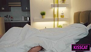 did step son cum inside while mom waited for husband in shared bed?