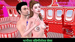 marathi audio sex story in animated 3d cartoon porn - beautiful couple enjoys foreplay fun 😏