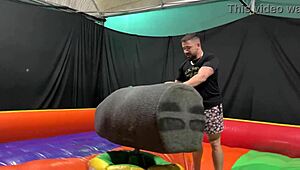 Latina pornstar worships ass with gaping and squirting outdoors