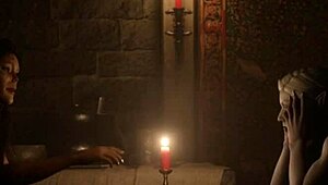 So, this hot milf got a shy futanari demoness to cum four times in wild animated action