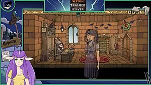 Beautiful anime Witch Trainer Silver in XXX Cartoon with big boobs and hot Asian actress