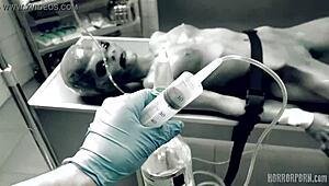 Roswell UFO horror unfolds with bound alien hardcore action