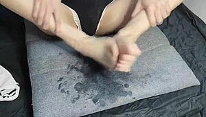 Feet Fetish with Slim Chinese Twink in Barefoot Action