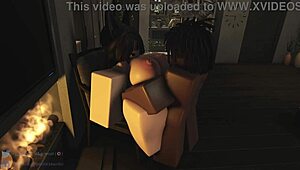 taking control over this girl in her bedroom during the game