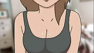 Anime cartoon character visits for christmas