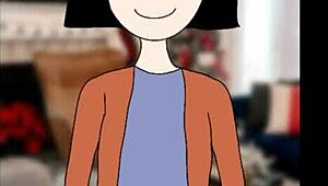 Anime cartoon character visits for christmas