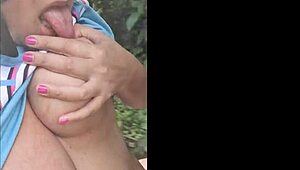 Stepson Forces Me to Flash Tits and Fuck in Public