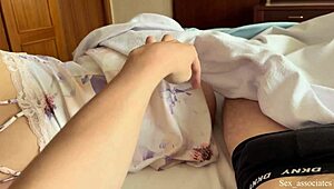 Yo, hot stepmom sharing hotel bed and her tight ass tonight