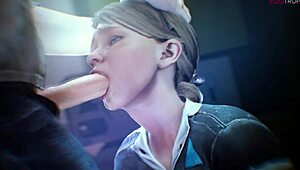 Detroit in 3D cartoon anime style