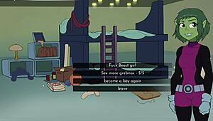 In 18Titans part 11, does Raven give an amazing boobjob to her partner?