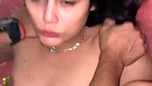 Skinny Girl With Natural Tits Gets Vagina Split While Sending Follower Greetings