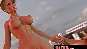 busty futa redhead, wanna get sucked by this blonde?