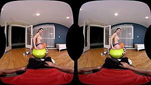 Naughty America VR Titty Fuck And Cum On Tits In Gym
