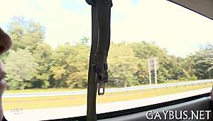 this sexy gay gives a lusty blowjob bareback