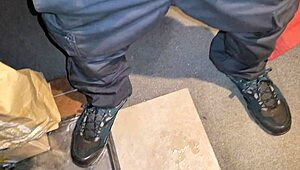 rainy day solo masturbation with brilliant precum drops