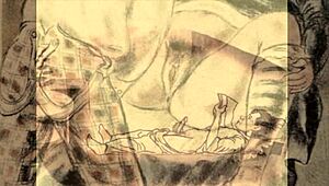 Subtle Vintage Erotic Drawings Tease with Retro Anime Charm in Antique Hentai Style