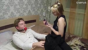 Femdom Queen Dominates with Blowjob and Cunilingus in Wild Missionary Ride