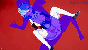 Emilia og Rem knuller Subaru Natsuki i Re Zero hentai