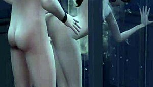 Stepmom asks son for a back rub in this 3d animated hentai 😊