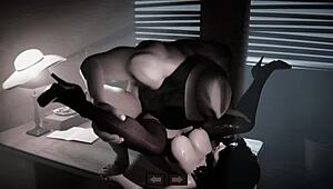 Noir style 3d hentai with uncensored sex scenes