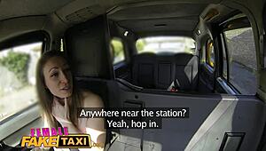 female fake taxi hungarian babe gets dirty in car