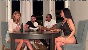 Holy crap! Board game with friends turns into wild group sex madness!