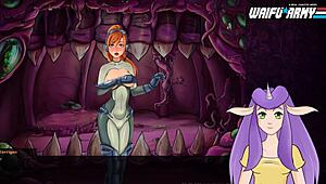 Redhead striptease in Starcraft II: Slutcraft Heat of the Sperm