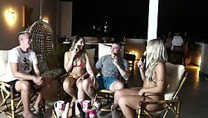 swingers with crazy fart fetish and sheer red lingerie 😈