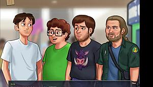 I-I can't believe summertime saga 155 has me so aroused with all that erotic anime action