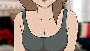 Anime cartoon character visits for christmas