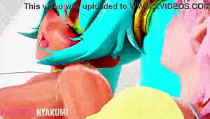Brazilian Miku sucks monster cock