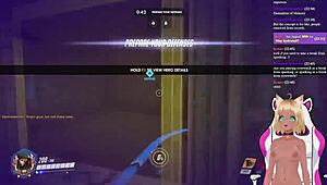 I play Overwatch as Vtuber Lewdneko and get spanked