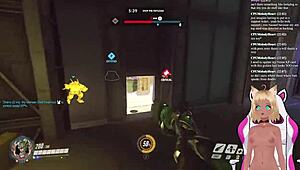 I play Overwatch as Vtuber Lewdneko and get spanked