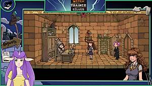Beautiful anime Witch Trainer Silver in XXX Cartoon with big boobs and hot Asian actress