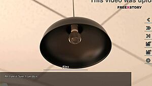 Aby rewards Alex with handjob and blowjob for fixing the light bulb